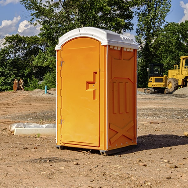 how often are the porta potties cleaned and serviced during a rental period in New London